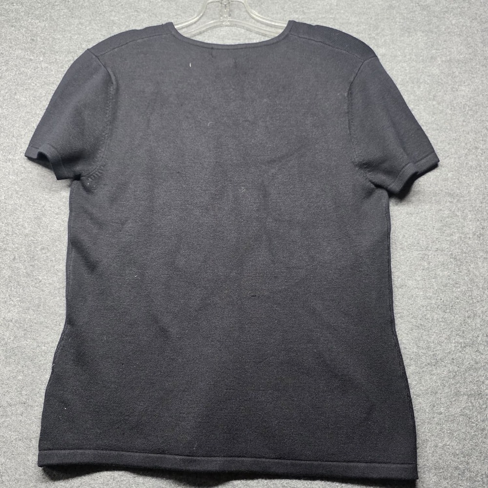 Lauren Ralph Lauren Men's M Black Silk Blend V-Neck Short Sleeve Shirt